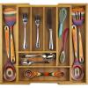 Totally Bamboo Kitchen Drawer Organizer, Expandable Silverware Organizer and Utensil Holder, 8 Compartments with Dividers
