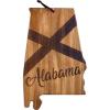 Totally Bamboo Rock & Branch Origins Series North Carolina State Shaped Cutting Board and Charcuterie Serving Tray, Includes Hang Tie for Wall Display 18″ x 8″ x 0.6″(Alabama)