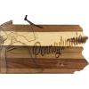 Totally Bamboo Rock & Branch Origins Series North Carolina State Shaped Cutting Board and Charcuterie Serving Tray, Includes Hang Tie for Wall Display 18″ x 8″ x 0.6″(Pennsylvania)