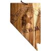 Totally Bamboo Rock & Branch Origins Series North Carolina State Shaped Cutting Board and Charcuterie Serving Tray, Includes Hang Tie for Wall Display 18″ x 8″ x 0.6″(Nevada)