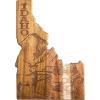 Totally Bamboo Rock & Branch Origins Series North Carolina State Shaped Cutting Board and Charcuterie Serving Tray, Includes Hang Tie for Wall Display 18″ x 8″ x 0.6″(Idaho)