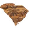 Totally Bamboo Rock & Branch Origins Series North Carolina State Shaped Cutting Board and Charcuterie Serving Tray, Includes Hang Tie for Wall Display 18″ x 8″ x 0.6″(South Carolina)