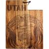 Totally Bamboo Rock & Branch Origins Series North Carolina State Shaped Cutting Board and Charcuterie Serving Tray, Includes Hang Tie for Wall Display 18″ x 8″ x 0.6″(Utah)