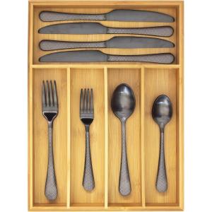 Totally Bamboo Flatware and Utensil Drawer Organizer
