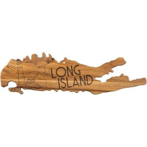 Totally Bamboo Rock & Branch Origins Series North Carolina State Shaped Cutting Board and Charcuterie Serving Tray, Includes Hang Tie for Wall Display 18″ x 8″ x 0.6″(Long Island)