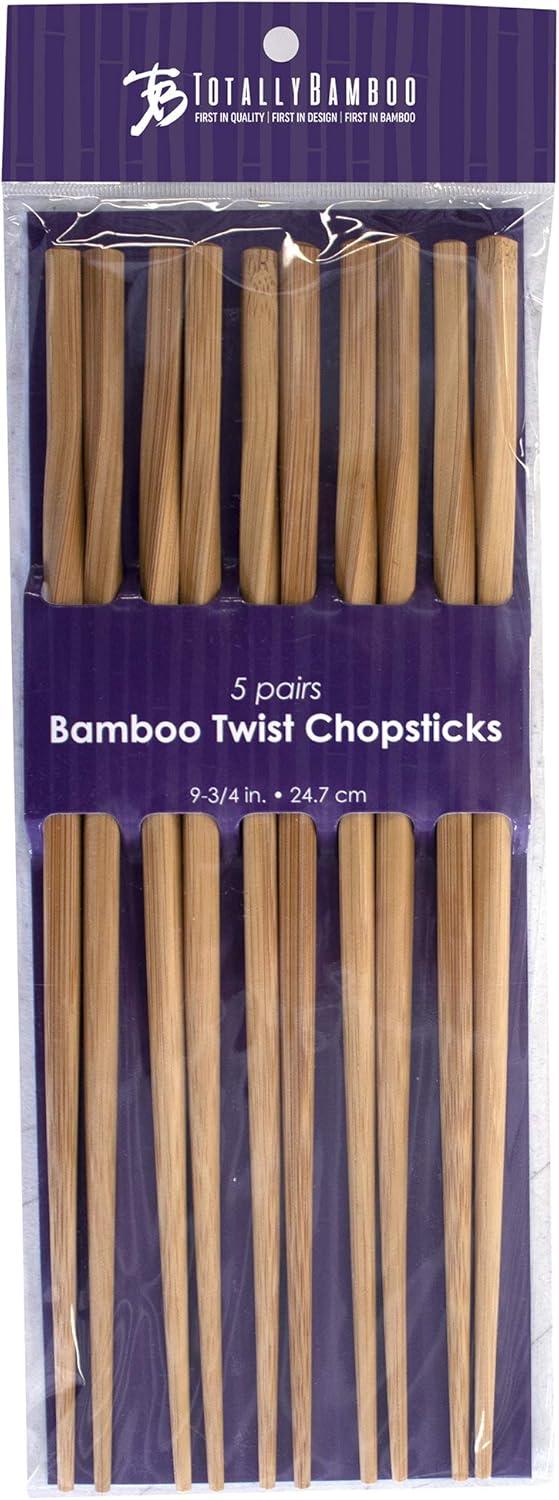 imageTotally Bamboo Twist Reusable Bamboo Chopsticks Set of 5 Pairs