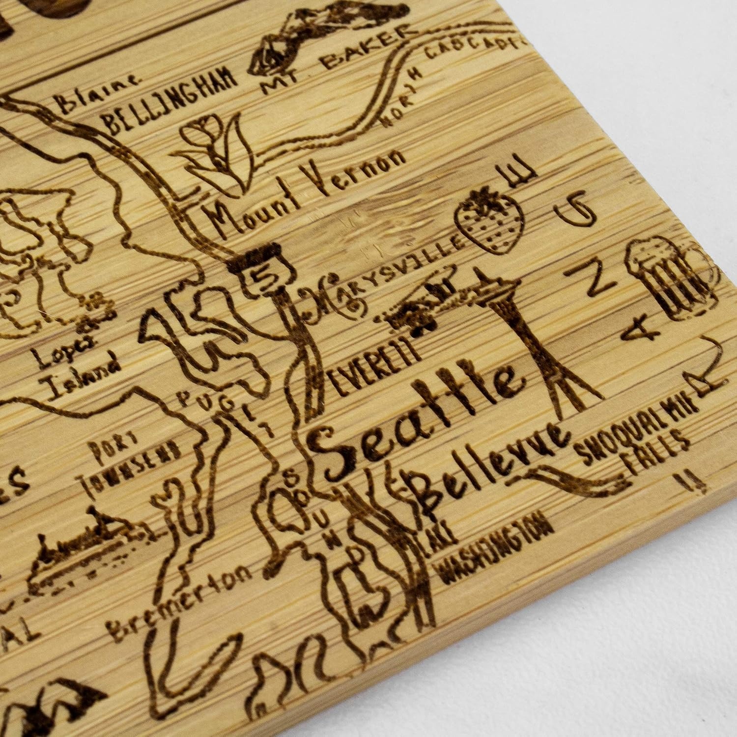 image:imageTotally Bamboo Rhode Island State Puzzle 4 Piece Bamboo Coaster Set with CaseWashington