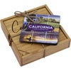 Totally Bamboo North Carolina State Puzzle 4 Piece Bamboo Coaster Set with Case(California)
