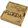Totally Bamboo North Carolina State Puzzle 4 Piece Bamboo Coaster Set with Case(Florida)