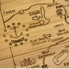 Totally Bamboo North Carolina State Puzzle 4 Piece Bamboo Coaster Set with Case(Rhode Island)