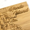Totally Bamboo North Carolina State Puzzle 4 Piece Bamboo Coaster Set with Case(Rhode Island)