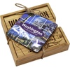 Totally Bamboo North Carolina State Puzzle 4 Piece Bamboo Coaster Set with Case(Washington)