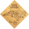 Totally Bamboo Rhode Island State Puzzle 4 Piece Bamboo Coaster Set with Case(North Carolina)