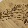 Totally Bamboo Rhode Island State Puzzle 4 Piece Bamboo Coaster Set with Case(North Carolina)