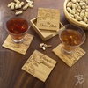 Totally Bamboo Rhode Island State Puzzle 4 Piece Bamboo Coaster Set with Case(Rhode Island)
