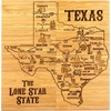 Totally Bamboo Rhode Island State Puzzle 4 Piece Bamboo Coaster Set with Case(Texas)