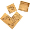 Totally Bamboo Rhode Island State Puzzle 4 Piece Bamboo Coaster Set with Case(North Carolina)