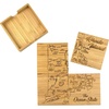 Totally Bamboo Rhode Island State Puzzle 4 Piece Bamboo Coaster Set with Case(Rhode Island)