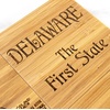 Totally Bamboo Delaware State Puzzle 4 Piece Bamboo Coaster Set with Case(Delaware)