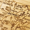 Totally Bamboo Delaware State Puzzle 4 Piece Bamboo Coaster Set with Case(Maryland)