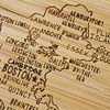 Totally Bamboo Delaware State Puzzle 4 Piece Bamboo Coaster Set with Case(Massachusetts)