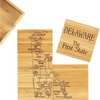 Totally Bamboo Delaware State Puzzle 4 Piece Bamboo Coaster Set with Case(Delaware)