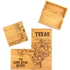 Totally Bamboo Delaware State Puzzle 4 Piece Bamboo Coaster Set with Case(Texas)