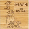 Totally Bamboo Pennsylvania State Puzzle 4 Piece Bamboo Coaster Set with Case(Delaware)