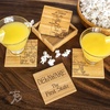 Totally Bamboo Pennsylvania State Puzzle 4 Piece Bamboo Coaster Set with Case(Delaware)