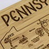 Totally Bamboo Pennsylvania State Puzzle 4 Piece Bamboo Coaster Set with Case(Pennsylvania)