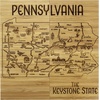 Totally Bamboo Pennsylvania State Puzzle 4 Piece Bamboo Coaster Set with Case(Pennsylvania)